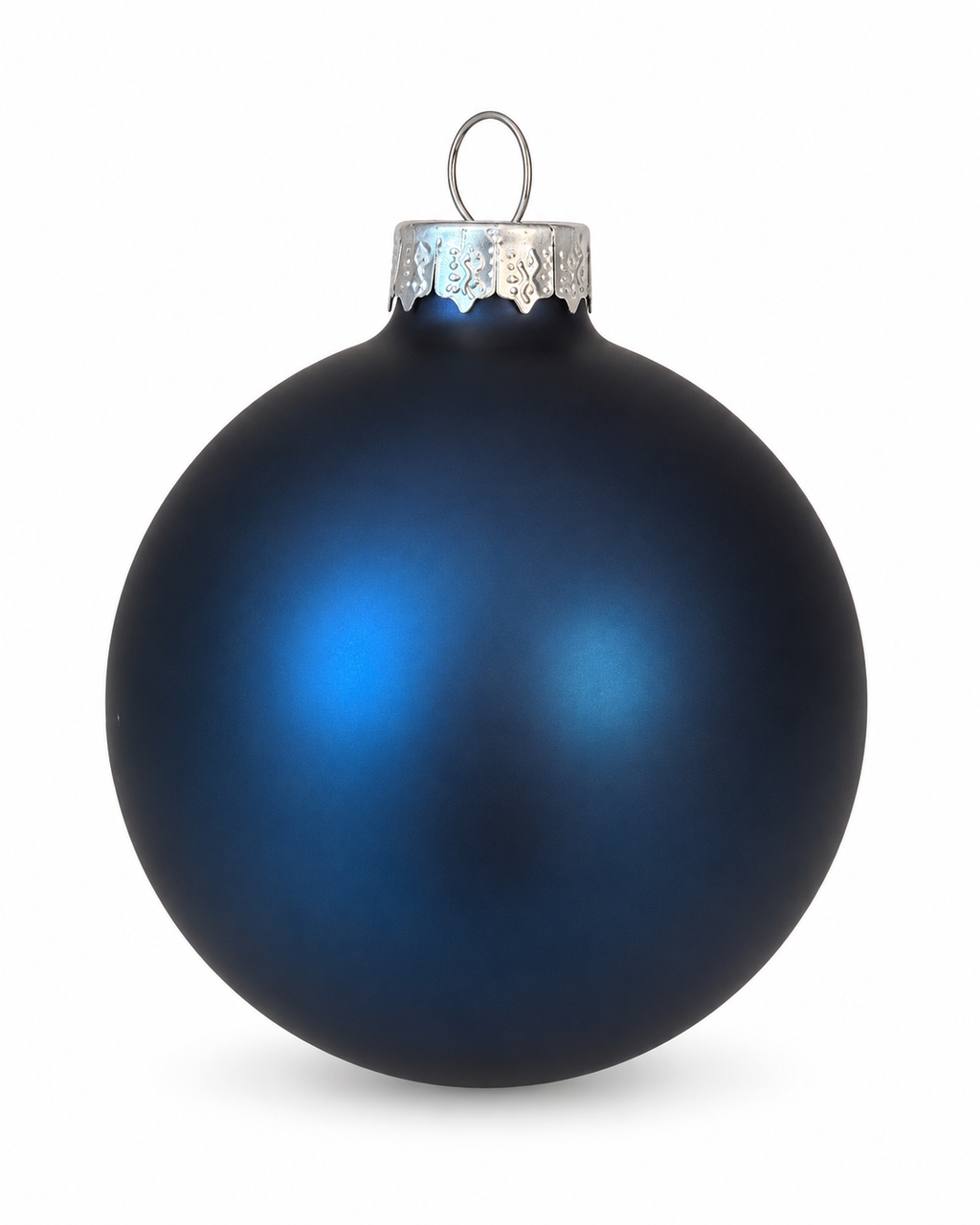 Gepersonaliseerde donkerblauwe kerstbal met naam | Eerste kerst
